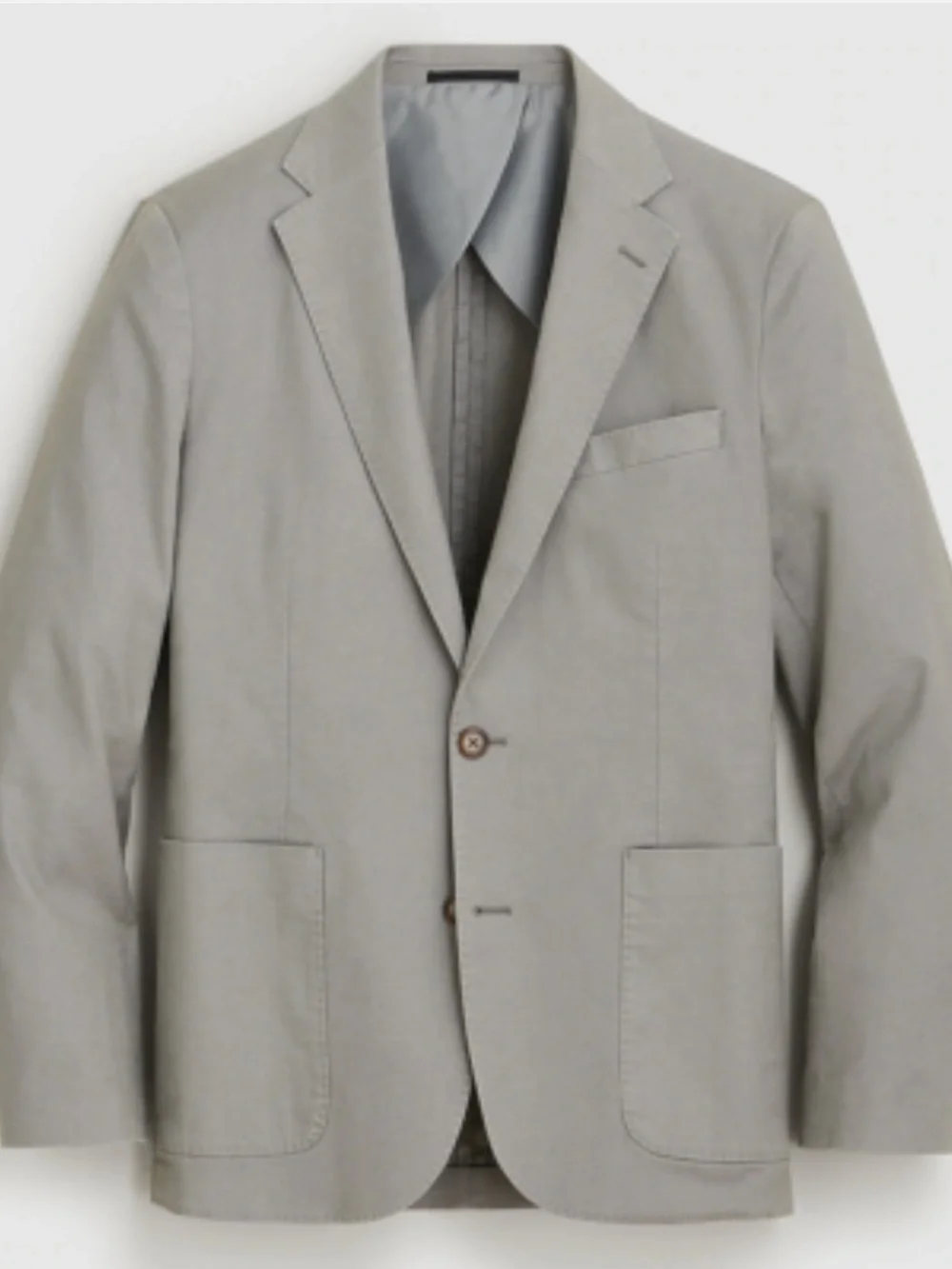 J Crew Men’s Slim Fit Suit Jacket Size Medium Gray Hemp Cotton Stretch